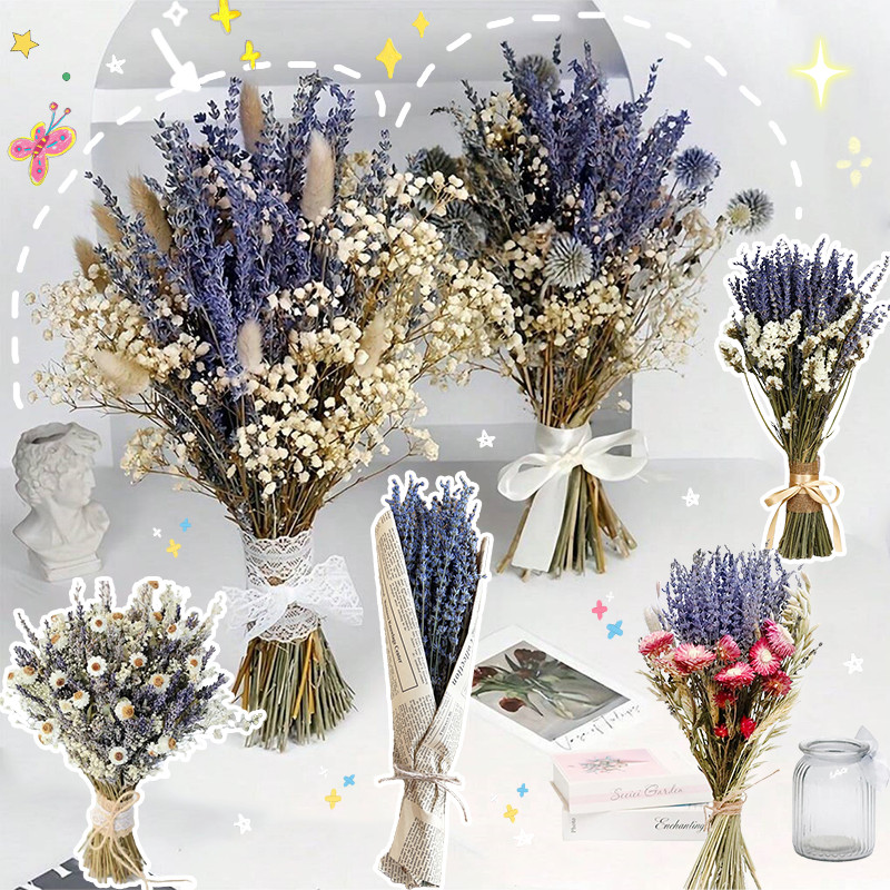 ช่อดอกไม้แห้ง40cm ลาเวนเดอร์ งานฝีมือ ตกแต่งบ้าน กลิ่นธรรมชาติลม ของขวัญวันเกิด วันครบรอบ ของขวญั ปัจฉมิ ดอกแห้งธรรมชาติ