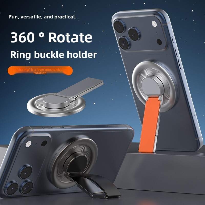 ที่วางโทรศัพท์แบบแม่เหล็กมีเครื่องกลจริง 360° หมุนได้ แม่เหล็ก ติดเคสโทรศัพท์ เห็บหมุน กับ สนุก ขาตั้งเดสก์ท็อป ould และขาตั้งแหวนพับ ราคา ถูกที่สุด ดีลบีเคเค แกลเลอรีภาพที่ 2