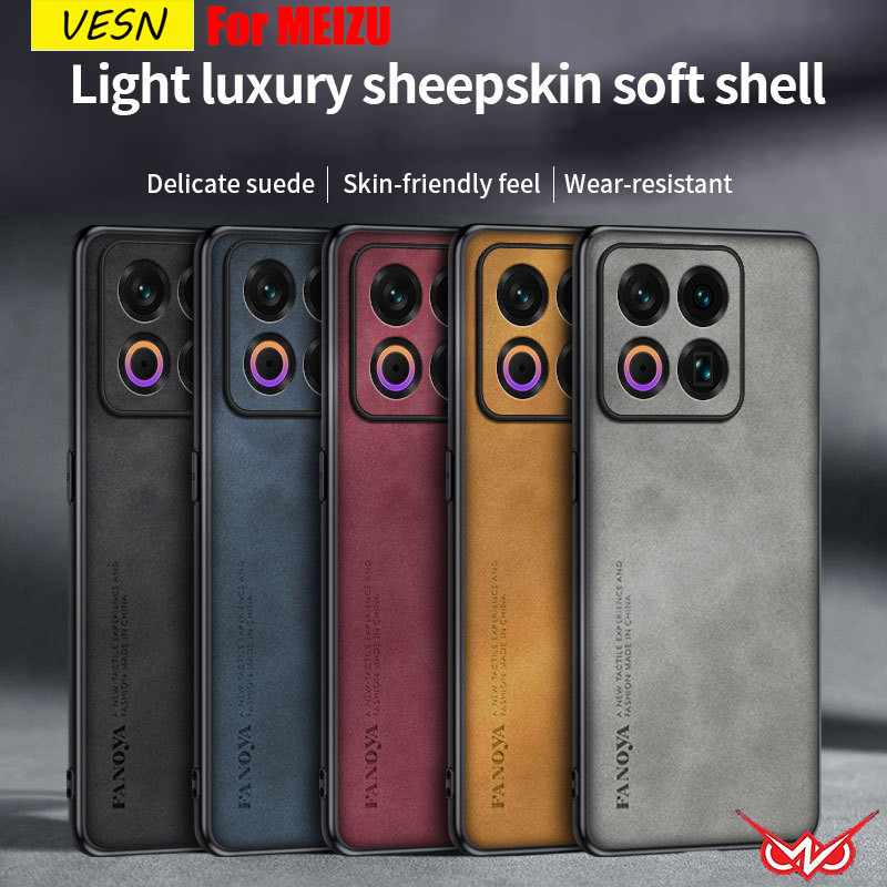 เคสโทรศัพท์กันกระแทกหรูหรา หนังแกะแท้ สำหรับ Meizu 22 21 18 Note 16 Lucky 08 Pro 5G 2026