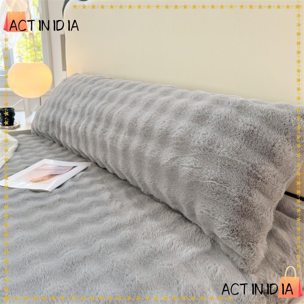 ACTINIDIARA ปลอกหมอนตุ๊กตา, 48x120 48x150 ขนาดขยายหมอน, หลายสีเลียนแบบกระต่ายขนสัตว์นุ่มปลอกหมอนอิงตกแต่งบ้าน
