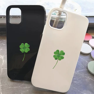คุณภาพสูง ลายโคลเวอร์นำโชค เคสไอโฟน13 17 For IPhone 15 11 13 12 16 14 Pro Max XR XS X 8 7 Plus SE เปลือกอ่อน เรียบง่าย