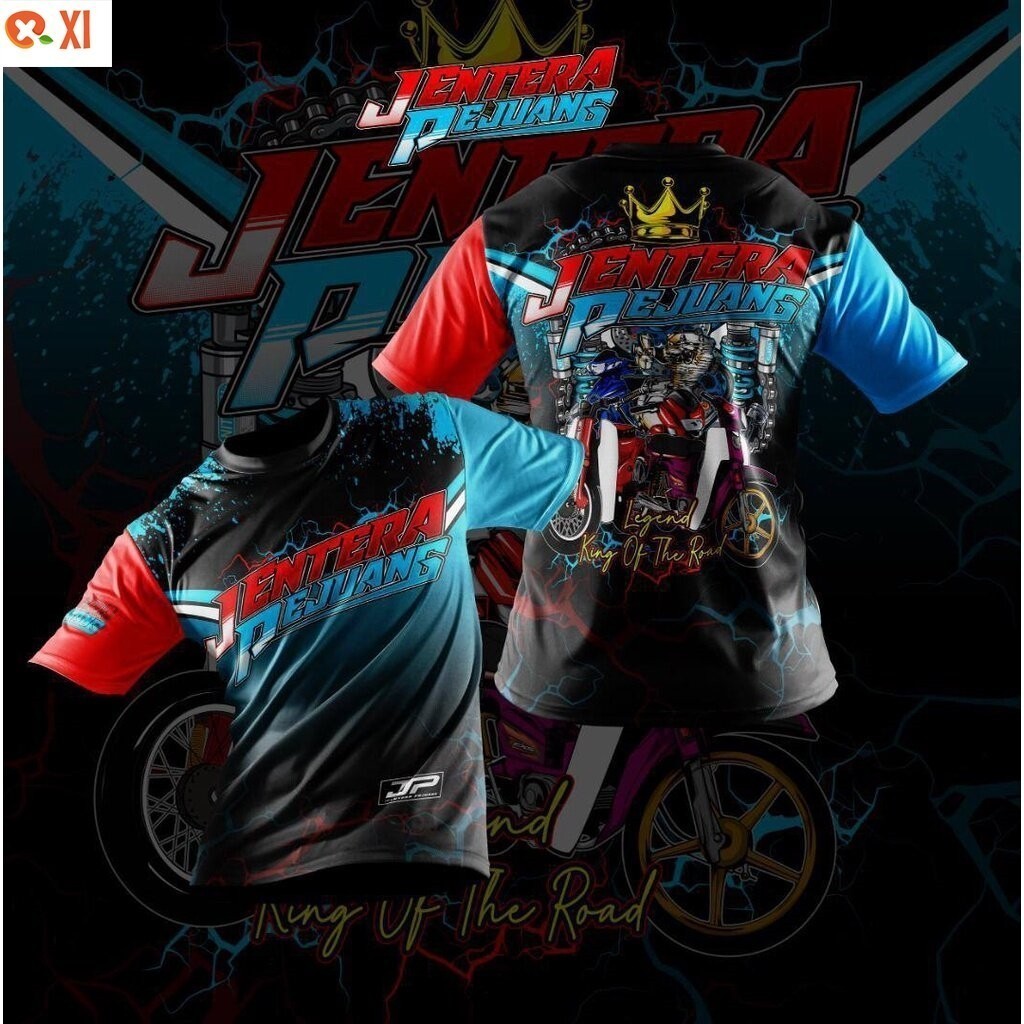 Xile9 JP (JENTERA PEJUANG) TSHIRT MOTOR NO 1 MALAYSIA (EX5)(12ZR) BAJU เสื้อยืดแขนสั้นผู้ชาย
