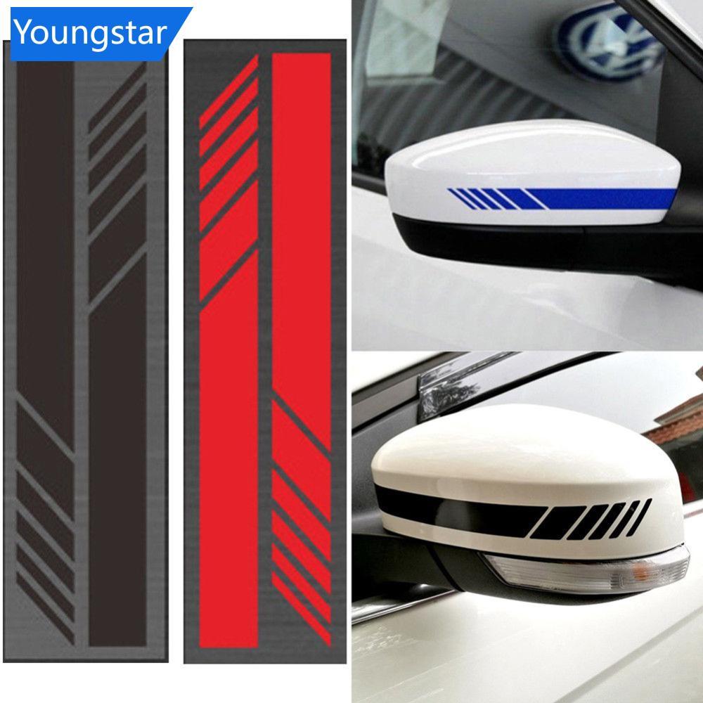 YST 2 ชิ้น DIY รถ Auto รถสติกเกอร์ด้านข้าง Decal Stripe Decals SUV ไวนิลกราฟิก