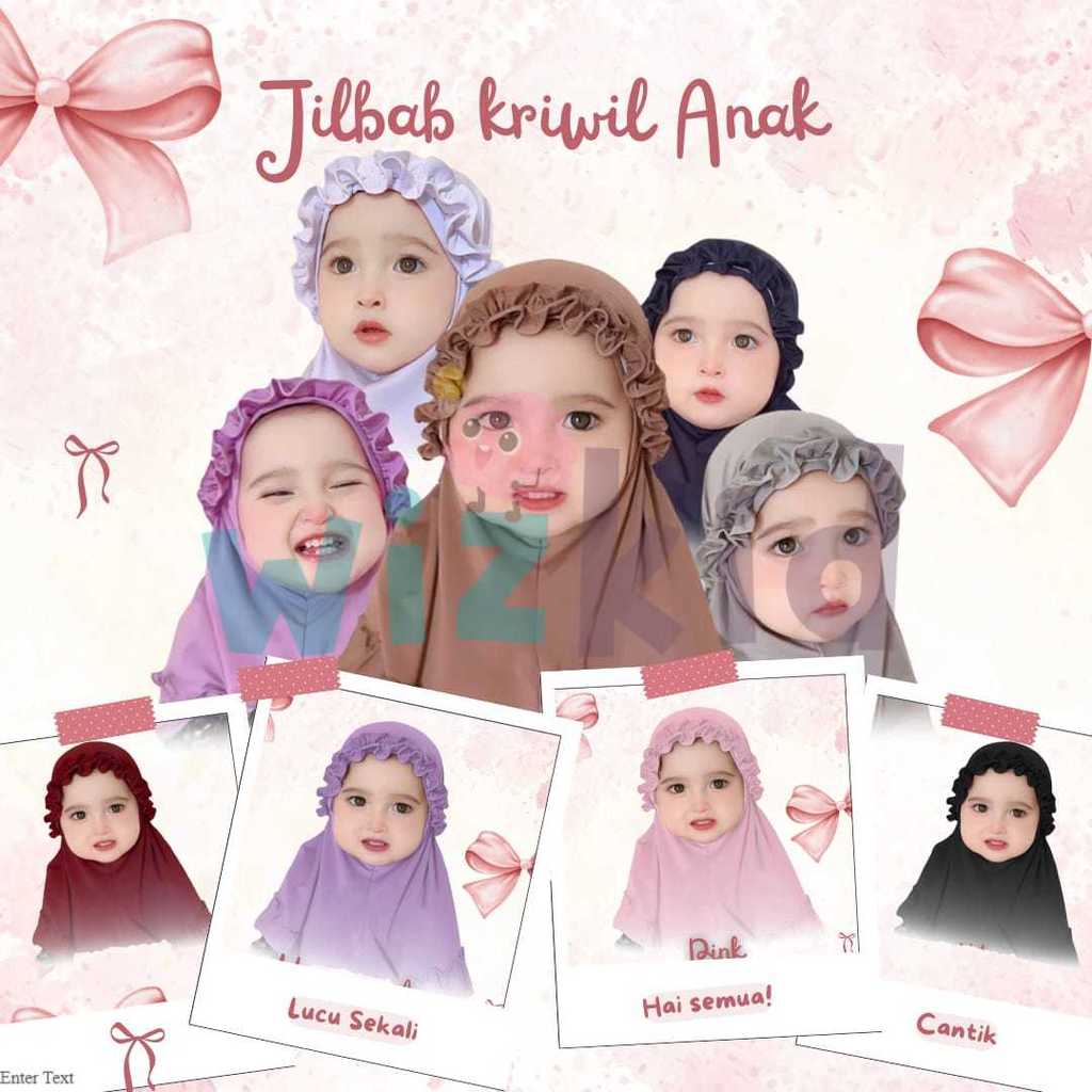 Curly Baby Hijab 0-3 ปี Cute Jersey Childrens Hijab Pashmina Baby girl Hijab