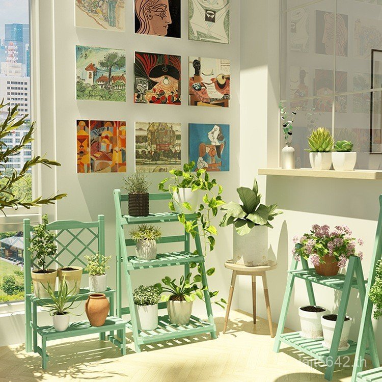 ขาตั้งขนาดเล็ก Place กระถางดอกไม้ Bay หน้าต่างชั้นยืนดอกไม้ Succulent ชั้นวางพืชชั้นวางดอกไม้ระเบียง