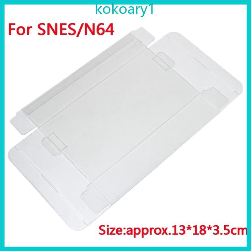 KOKO กล่องป้องกันสําหรับ SNES N64 CIB Game เคสพลาสติกใสแบบกําหนดเอง