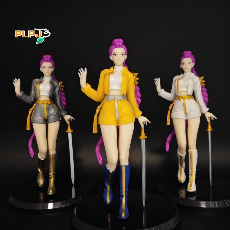 PLPJ 1 ชิ้นการ์ตูนอุปกรณ์ต่อพ่วงเล่นเกมตกแต่งโต๊ะร้อนอะนิเมะ Kpop Demon Hunters รูปของเล่นคอลเลกชันตัวเลขชุดของขวัญใหม่