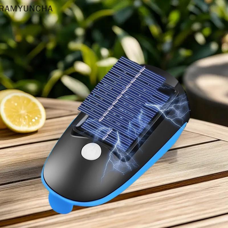 RAM ไฟหน้าจักรยานพลังงานแสงอาทิตย์ ชาร์จ USB พร้อมแตร 120 dB และ 3 โหมดแสงสำหรับการขี่กลางคืน อุปกรณ