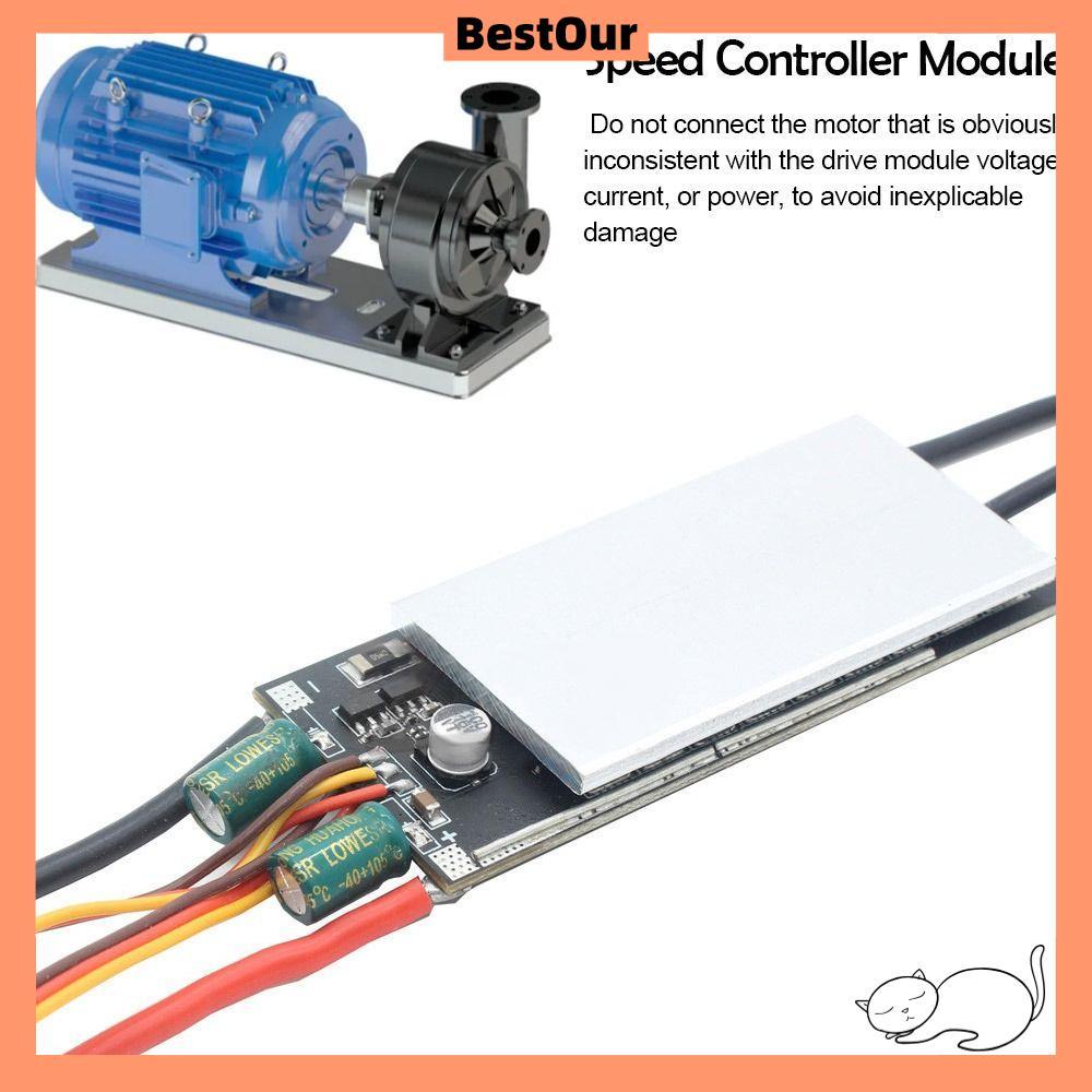 BESTOUR มอเตอร์ไร้แปรงไดร์เวอร์, DC 6-24V 1000W BLDC Hallless DC มอเตอร์ไดรฟ์, 3-Phase DC Brushless 