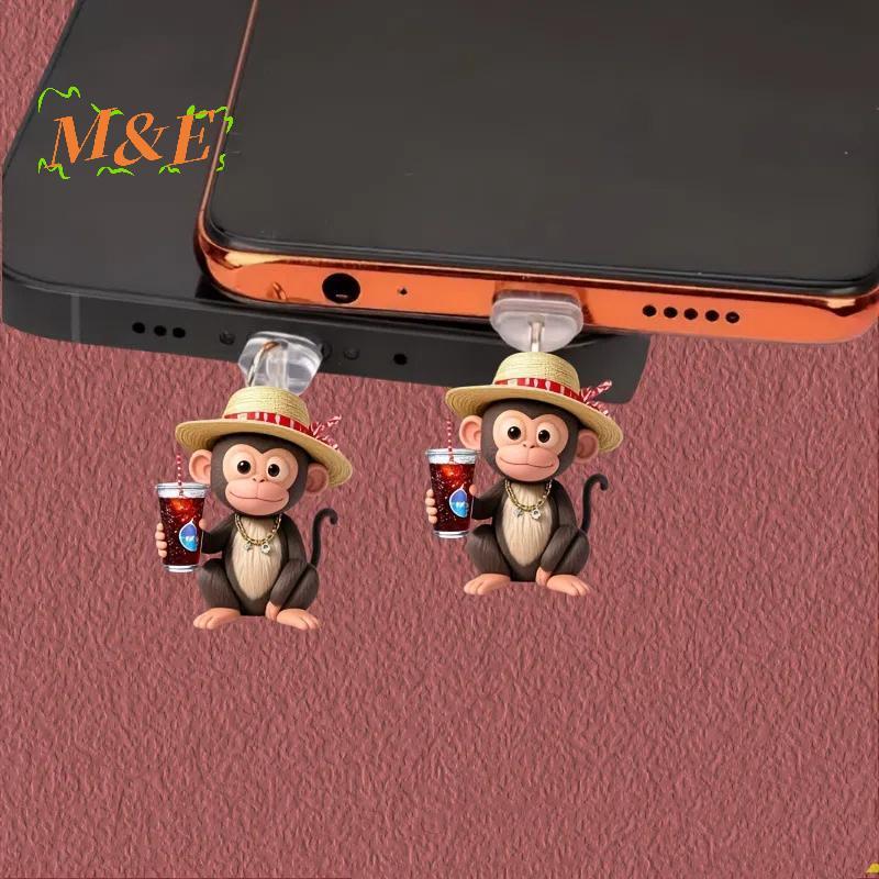 [M&E] อะคริลิคโทรศัพท์ปลั๊กฝุ่นจี้ 2D จี้แบนเหมาะสําหรับ IPhone/Type-C Universal Phone Accessories [