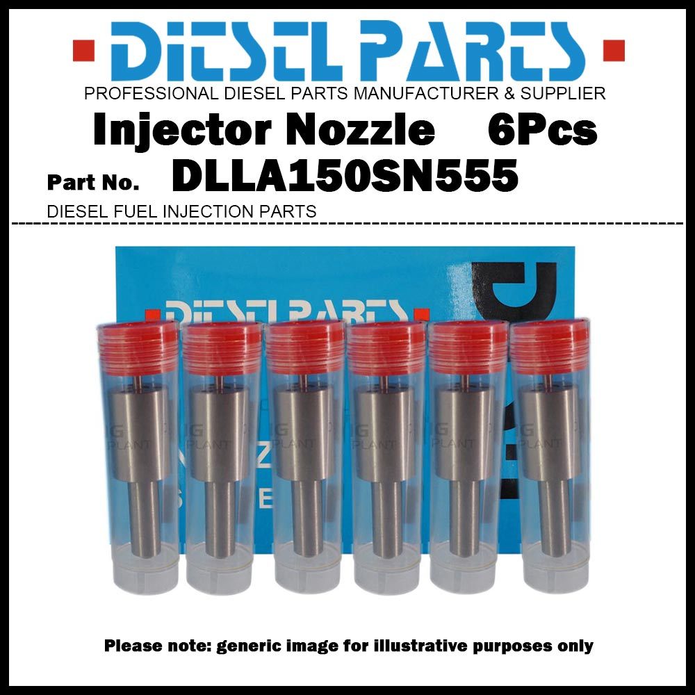6 ชิ้นดีเซลหัวฉีดน้ํามันเชื้อเพลิงหัวฉีดเคล็ดลับ DLLA150SN555 NP-DLLA150SN555 สําหรับ HINO 700 Profi