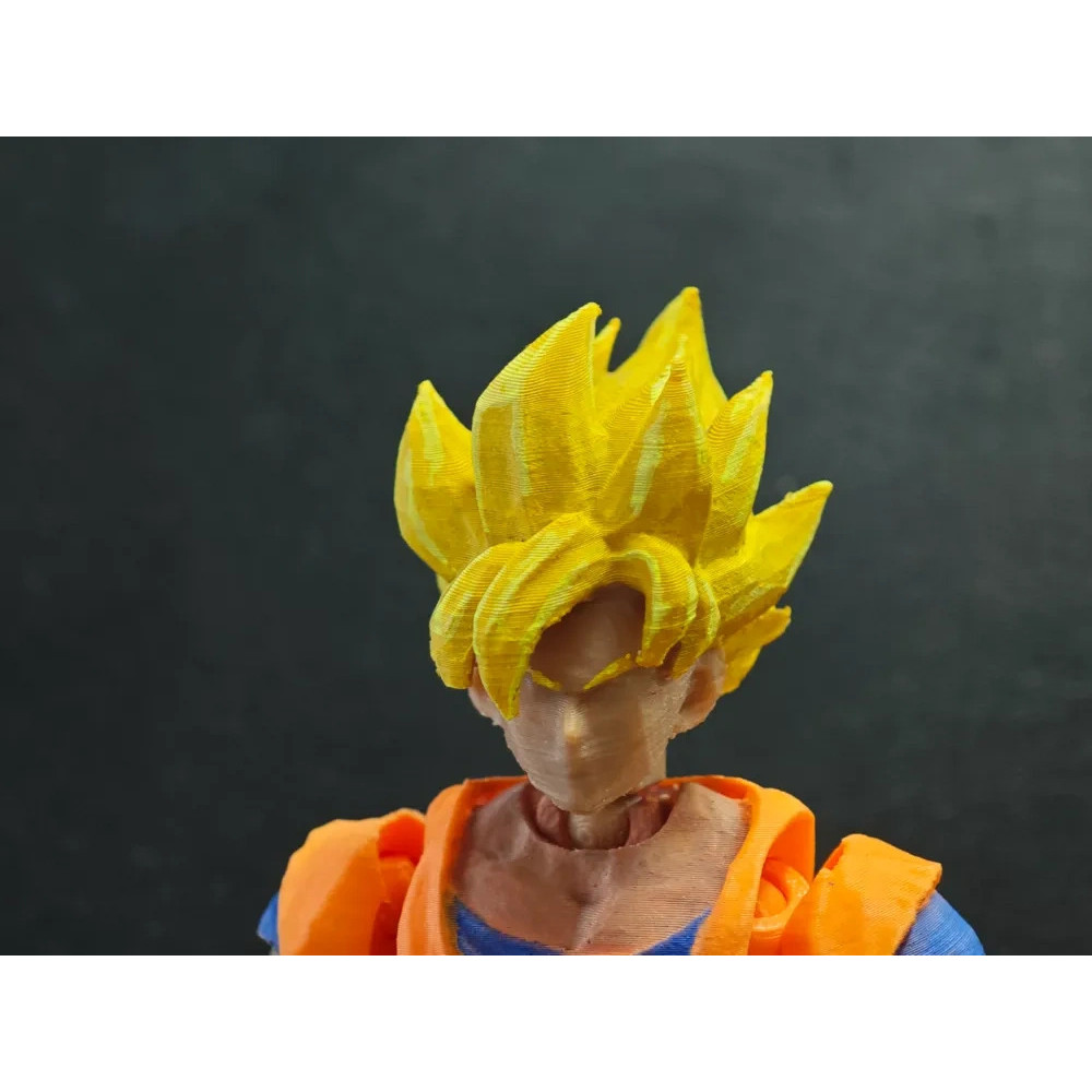[Meow.sensei] Super Saiyan Goku Head Sculpture-สําหรับ dummy13 Action Figure (เฉพาะหัว)