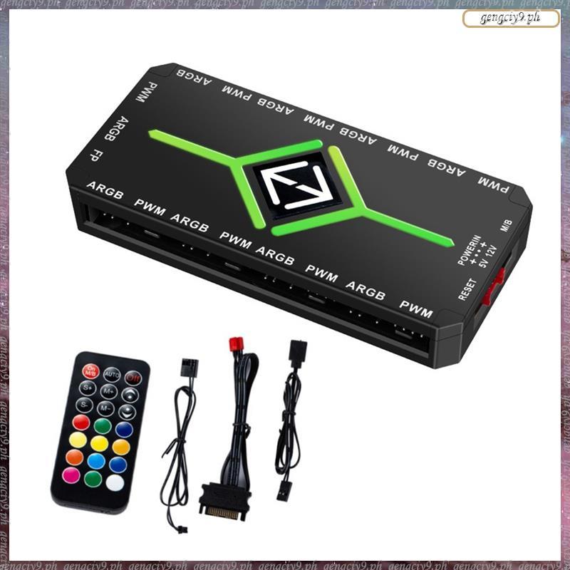 [LR] 5V 3 Pin ARGB Controller Cooling 4 Pin PWM Fan Hub PWM ARGB Fan Hub สําหรับ 5V แอดเดรส ARGB คอม