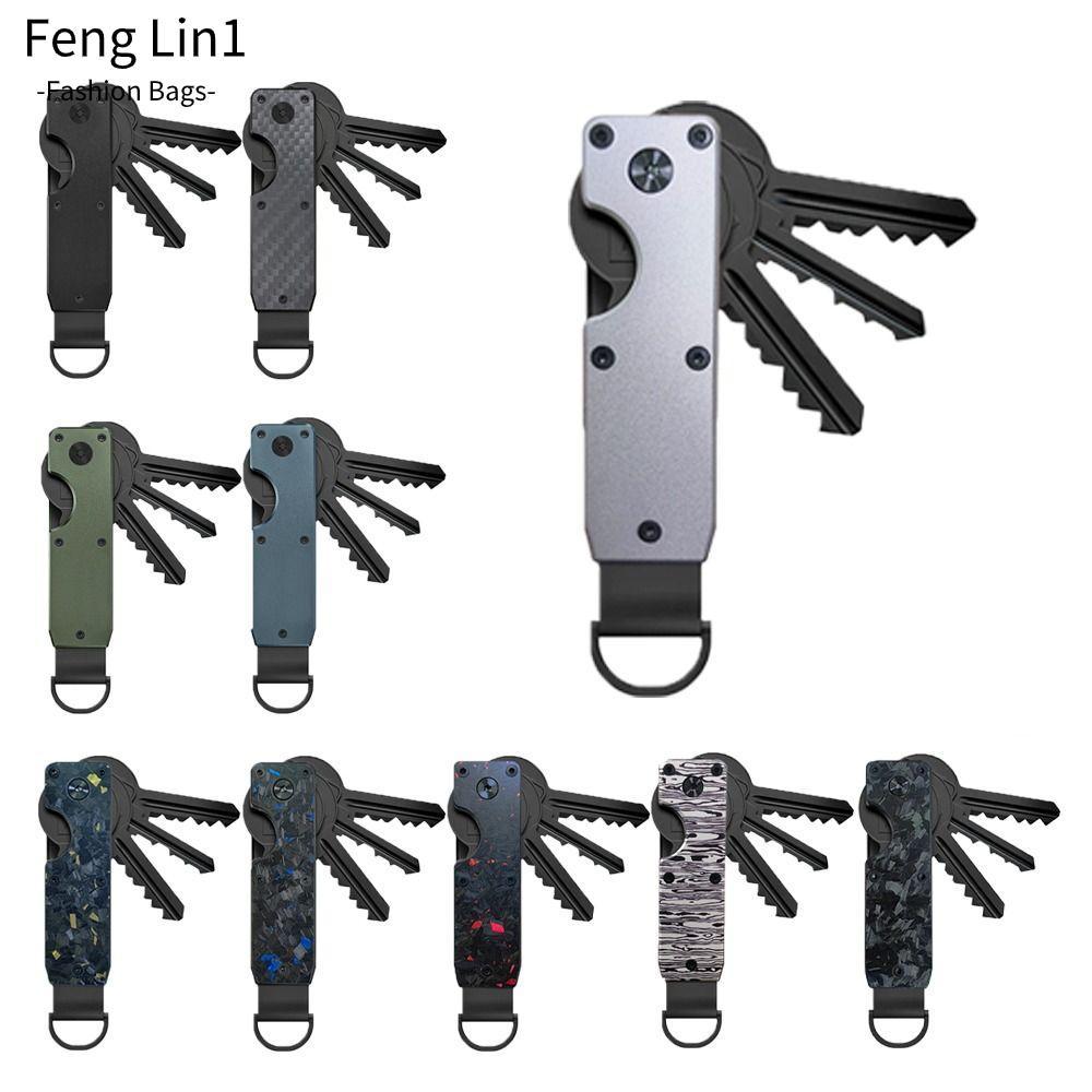 FLIN Key Holder, Metal Holding 2-6 Keys Key Organizer, Smart with ไขควง Minimalist Keys Bag for Keys