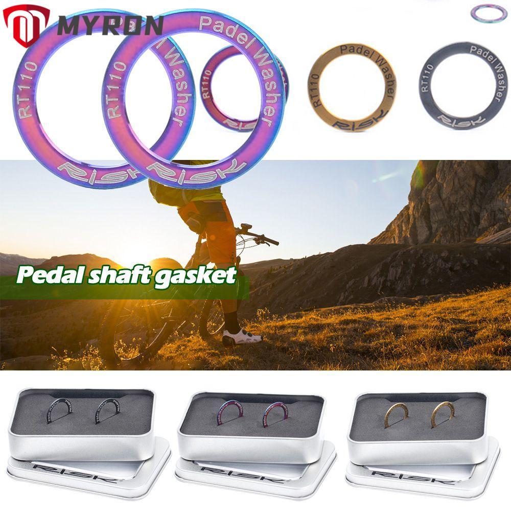 MYRON Pedal Spacer Set 2 ชิ้น กันน้ำทำจากไทเทเนียมสำหรับจักรยาน