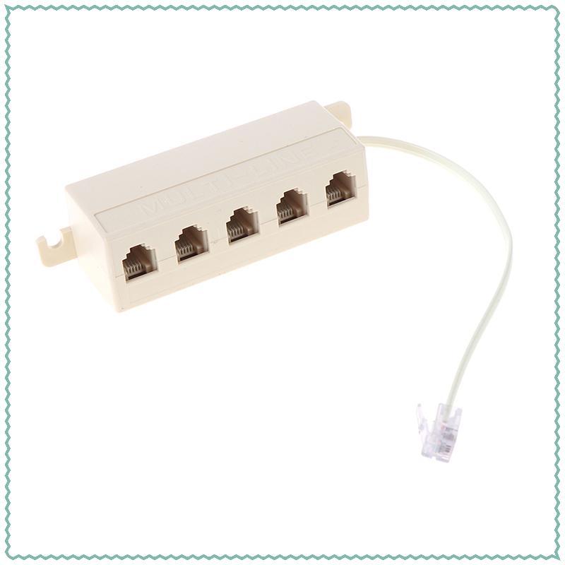 นาย นายใครใครใครใคร คอเต่าอุปกรณ์ต่อพ่วงเดิม RJ11 ja 5 ทางเต้าเสียบโทรศัพท์โมดูลาร์สายแยกปลั๊กอะแดปเ