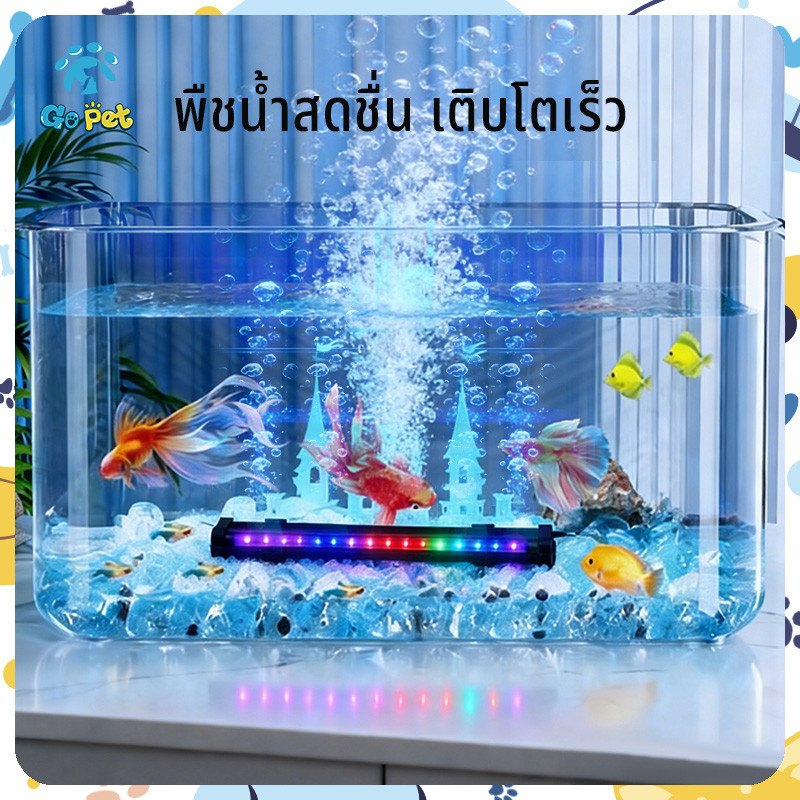 💡โคมไฟ LED บอลลมตู้ปลา สดอากาศ+ส่องสว่าง 2 ใน 1 🛡️กันน้ำ ใช้ได้ทั้งในน้ำและบนบก 🌈สีขจีช้า สดสีสันปลา✨