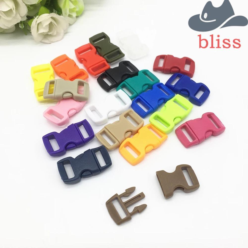 BLISS Paracord Curved Plastic 3/8" 10mm Dog Collar Parachute Webbing Strap