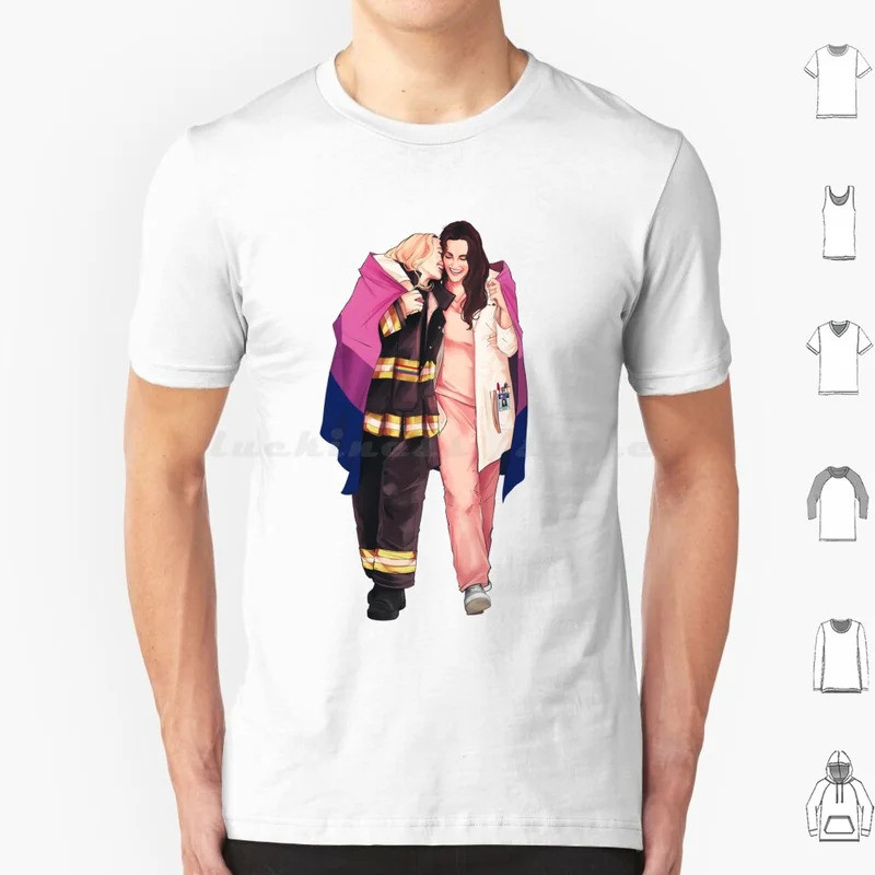 เสื้อยืด Bi Pride Marina ไซส์ 6XL ผ้าฝ้าย เสื้อยืดเท่ๆ Marina Maya Bishop Carina Deluca Pride Bi Pri