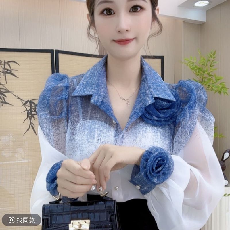 French Niche Design Sense สามมิติดอกไม้ครีมกันแดดเสื้อแขนยาวเสื้อผ้าผู้หญิง 2026 สไตล์ใหม่ Classy All-