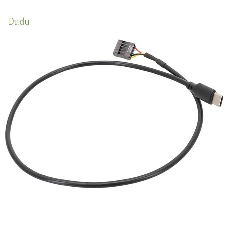 Dudu เมนบอร์ด USB 9pin to Type C สายป้องกันสาย USB สาย USB สําหรับกราฟิกการ์ดสาย USB สําหรับควบคุมแส
