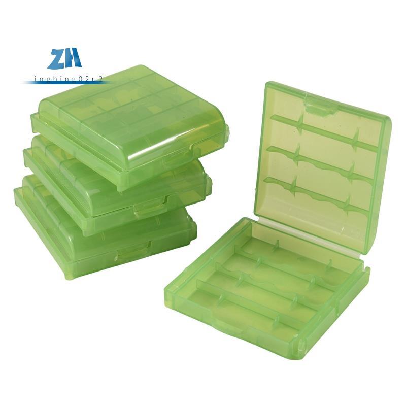 แพ็ค 4 ชิ้น AA / AAA Battery Storage Hard Case Box-Green