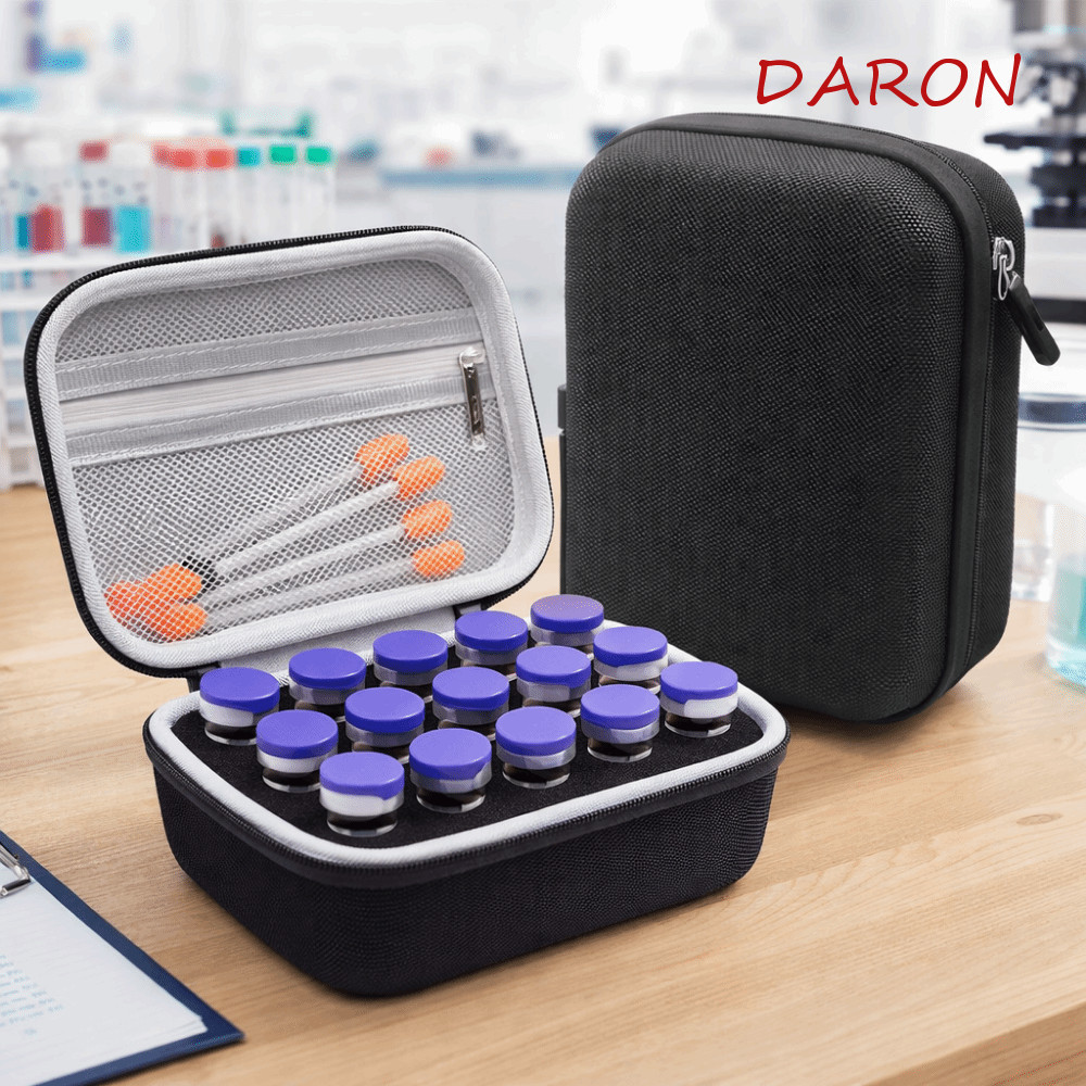 DARON กล่องเก็บของอินซูลิน 15 ช่อง 10ML Vials Insulin Vials Case, Vials Storage ทนต่อการสึกหรอกันน้ํ