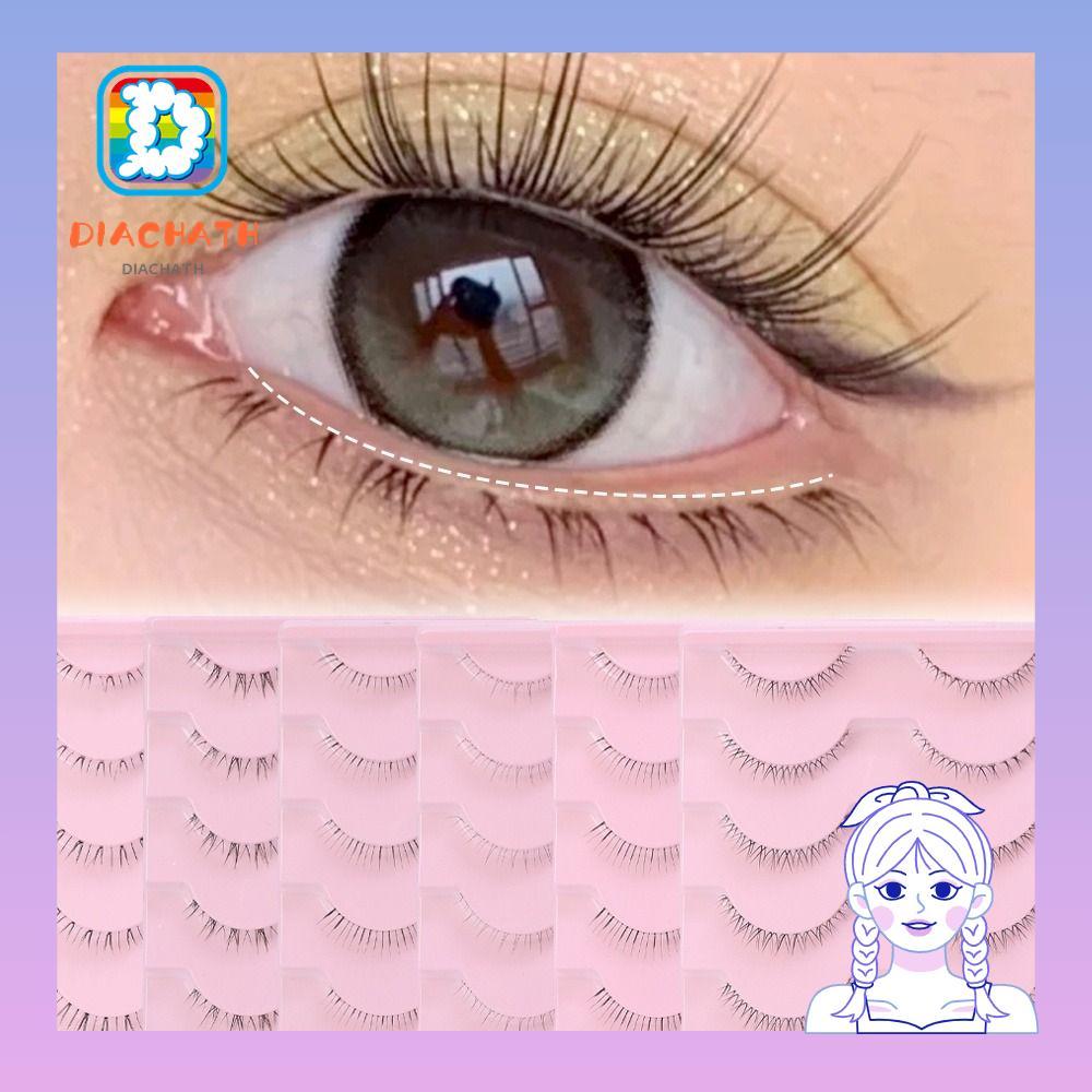 DICHATH ภายใต้ Eye Lashes, ขนตาล่างนุ่มธรรมชาติ, ทําด้วยมือเกาหลีแต่งหน้า Manga Bottom Band Manga Bo