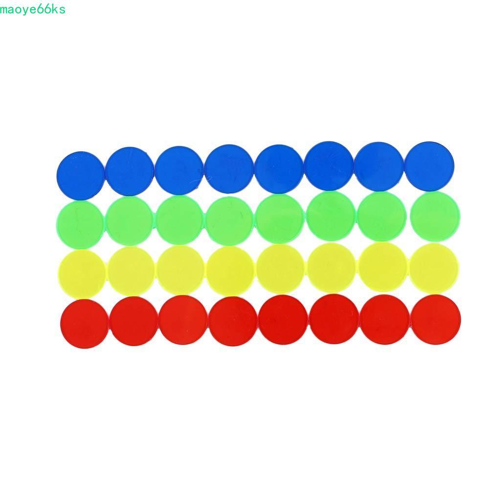 MAOYE Bingo ชิปเด็กเด็กโปร่งใส Multicolor Disc Carnival Bingo เกม 15 มม.สําหรับเกมบิงโกของเล่นเพื่อก