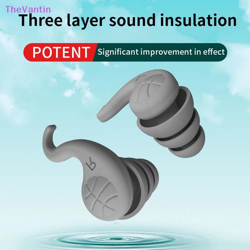 TheVantin ที่อุดหูกันเสียงสําหรับนอนซิลิโคนอ่อนนุ่มหู Muffs Noise Protection Travel Reusable Protection Sound Bloing Ear Plugs สินค้าดี
