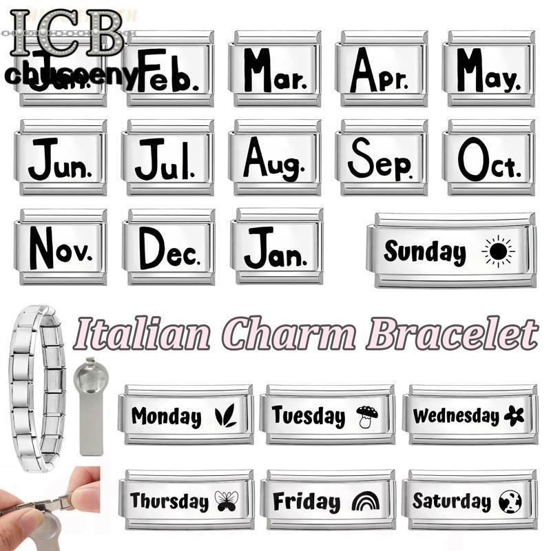 สร้อยข้อมือสแตนเลสสไตล์อิตาเลียน สีดำ ขนาดกว้าง 9 มิลลิเมตร สำหรับการทำเอง เป็นอุปกรณ์ตกแต่งสร้อยข้อมือเพื่อเสริมบุคลิกภาพ