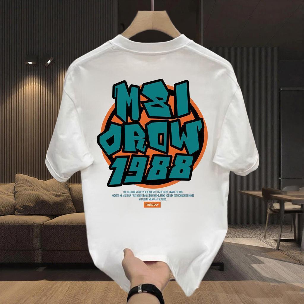 🌷ChillTee🌷เสื้อผู้ชายoversize cotton เสื้อแฟชั่น คอกลม แขนสั้น พิมพ์ลาย 'OROW' สไตล์ลำลอง ใส่สบาย S-3XL【COD】