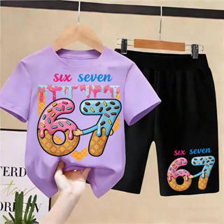 ชุดสูทเด็กผู้หญิงแขนสั้นขาสั้น 67 ลาย น่ารักสำหรับใส่ลำลอง