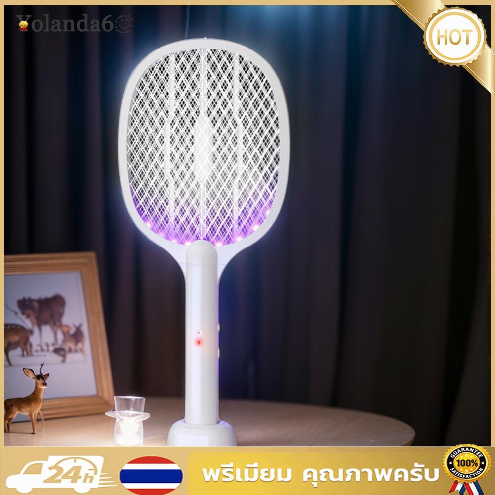 2 in 1 Electric Fly Swatter Safe Fly Zapper ชาร์จ Fly Killer และโคมไฟดักยุงสําหรับการควบคุมศัตรูพืชใ