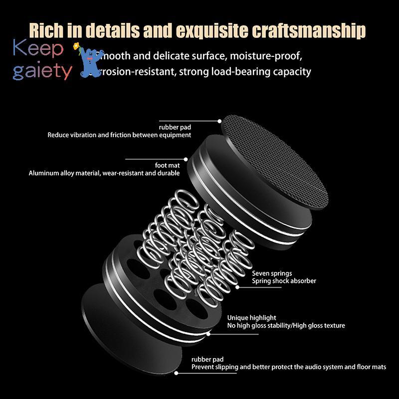 [Kpt-t] 1 ชิ้น HiFi Sho Spikes อลูมิเนียมฤดูใบไม้ผลิ Damping Pad สําหรับ Audio CD HiFi เครื่องขยายเส