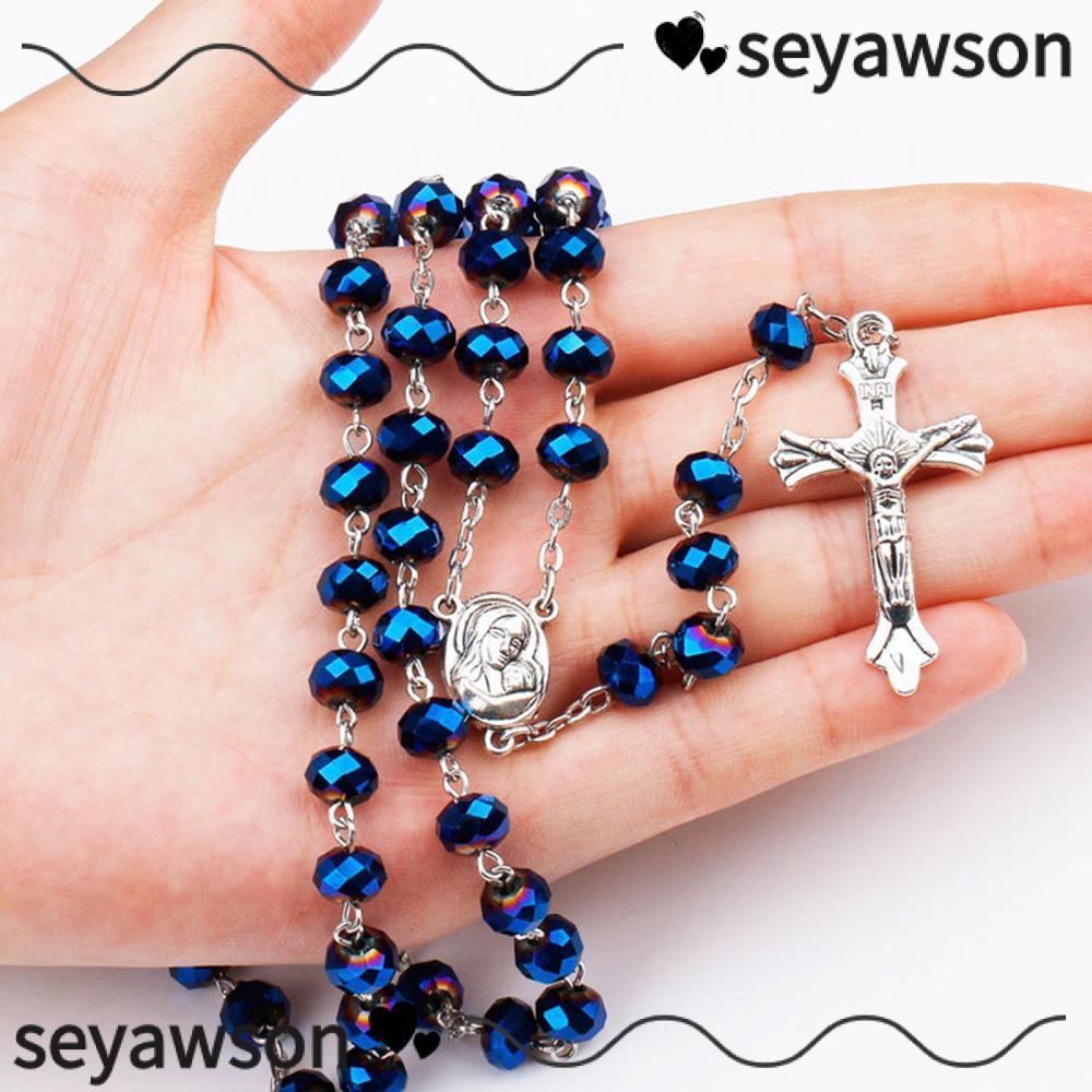 SEYAWSON 1 PC คาทอลิกสร้อยคอของขวัญสาววัยรุ่นชุดสร้อยคอรูปแบบต่างๆ