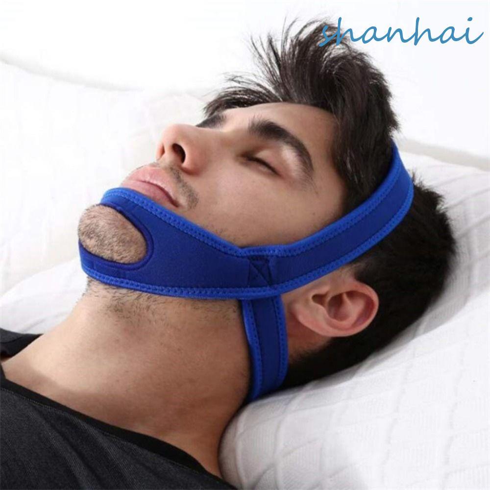 SHANHAI สายหยุดกรน, Chin Apnea ปรับ Anti-snor Band, Sleep Guard Breathable Jaw-Over Neoprene Sleep Close เข็มขัดปากป้องกัน Jaw Dislocation