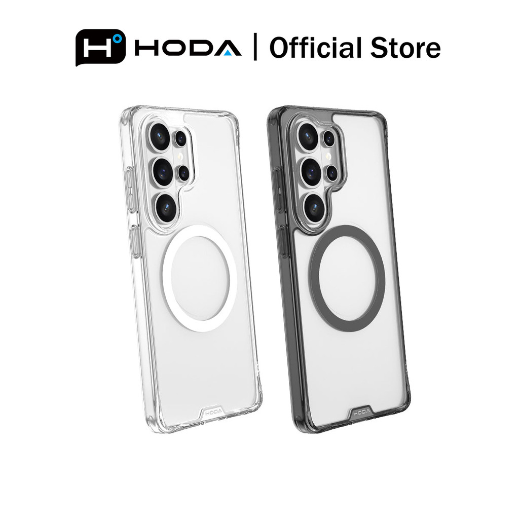 HODA S26 Ultra Crystal โปร่งใสเคสโทรศัพท์แม่เหล็กทหารมาตรฐานสําหรับ Samsung Galaxy S26 Ultra / S26+ / S26