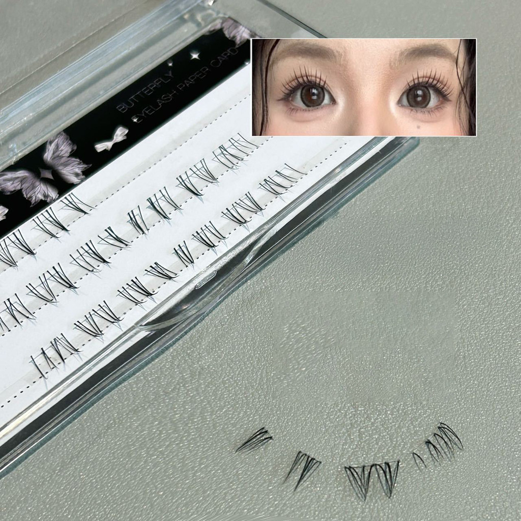 โปร่งใส Band Lower Lashes แต่ละ Lashes Cluster Eyelash สําหรับ Acation Salons การถ่ายภาพ