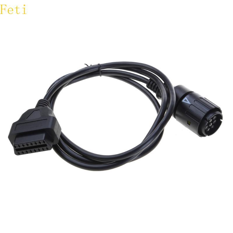 Portable Motorcycle Adapter Cable 10 Pin to 16Pin 2 OBD2 Diagnostic Cable Tool