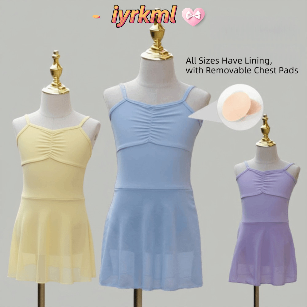 IYRKML บัลเล่ต์ชุดออกแบบแขนกุดกระโปรง Leotard บัลเล่ต์ Leotard, ทีม Camisole สไตล์ชีฟองกระโปรงด้านหน