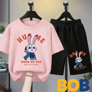 【จัดส่งไทย】2ชิ้น เสื้อยืดเด็ก แขนสั้น ชุดสองชิ้น ลายการ์ตูน …