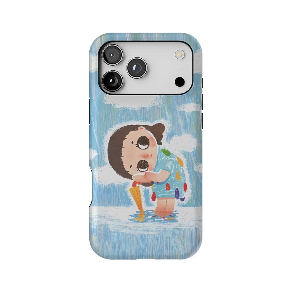 เคสโทรศัพท์ เหมาะสําหรับ iPhone Rainy Day Girl ฟิล์ม 2 in 1 เหมาะสําหรับ iPhone17pro เคสโทรศัพท์ 16/