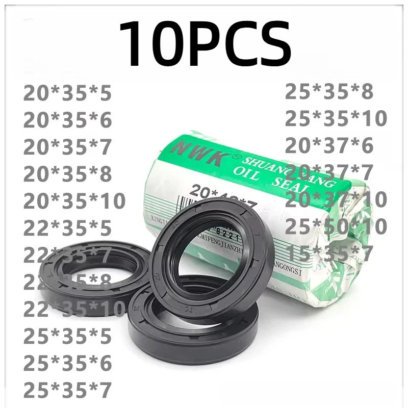 10PCS 20*35 โครงกระดูกซีลน้ํามัน 20x35x7 20.35.8 20x35x10 20-35-5 ซีลน้ํามันแหวนปิดผนึก