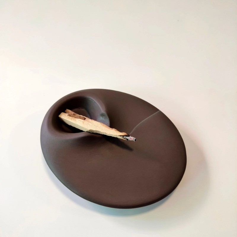 Cement Palo Santo Holder ธูปการเผาไหม้จานสมาธิ & โยคะ Companion ถาดตกแต่ง