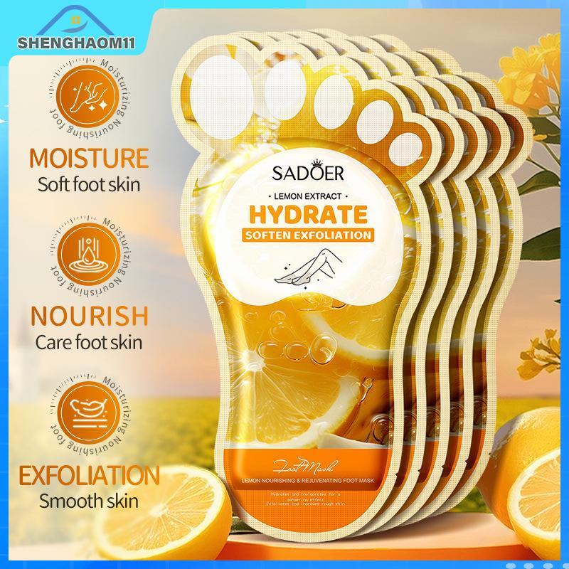 [SH] SADOER Lemon Foot Mask Moisturizing Whitening Foot Peeling Mask Anti-aging Exfoliating Feet Ped