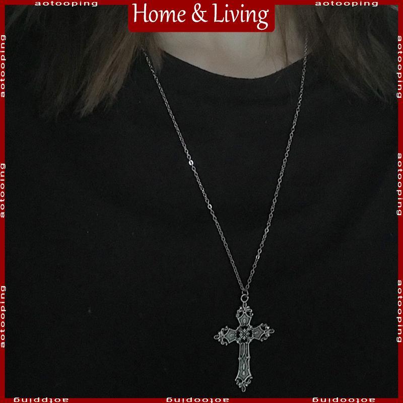 AOTO สร้อยคอมุกคริสเตียน vintage bohemian gothic สำหรับทั้งผู้ชายและผู้หญิง