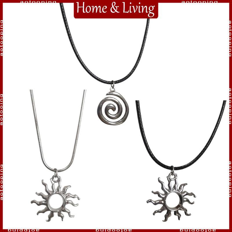 AOTO Fashion Niche Sun Star Swirl Pendant Collarbone Chain Temperament Necklace