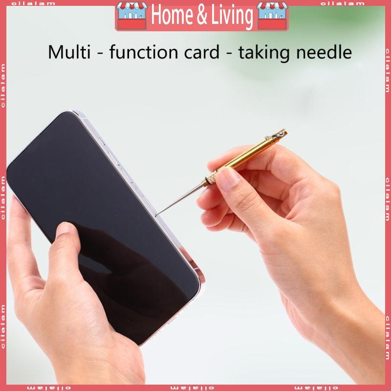 CI ถาดซิมการ์ดสแตนเลสแบบพกพา Pin Eject Removal Needle Opener Ejector Card Remover เครื่องมือ Pin เข็มเปลี่ยน Pa