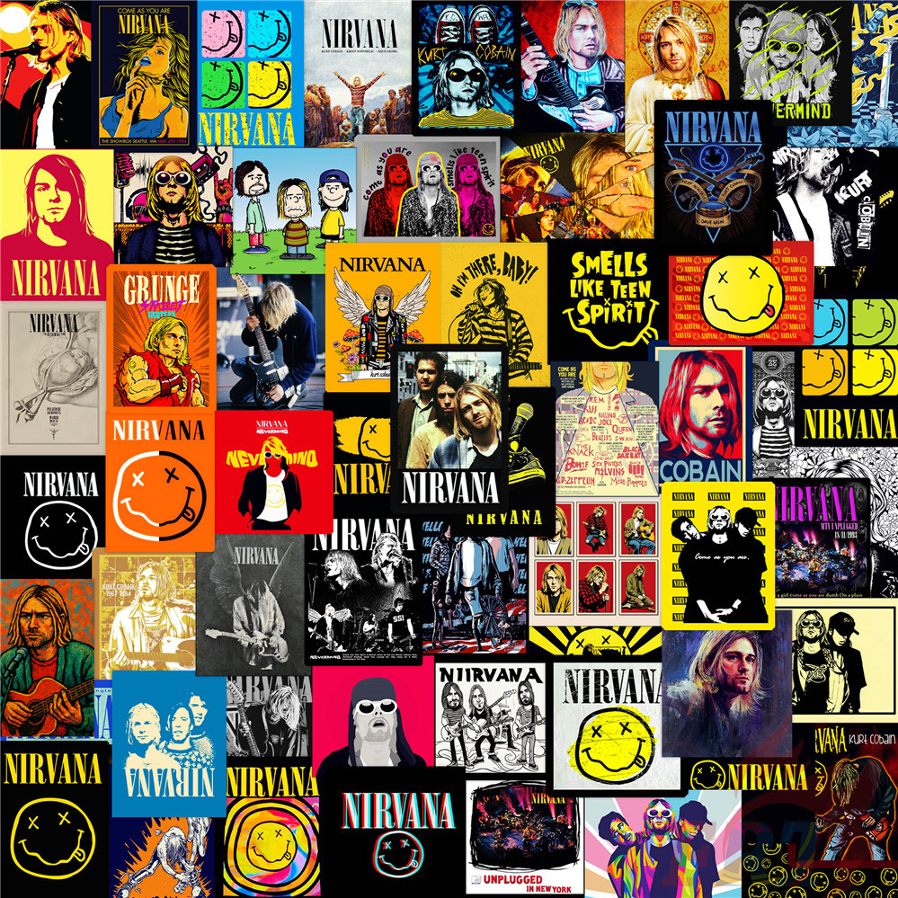 135ชิ้น/เซ็ต ★ วงร็อค . Nirvana Q-2 Mini Diary Manual สติ๊กเกอร์ ★ DIY แฟชั่นสมุดภาพอัลบั้มตกแต่ง De